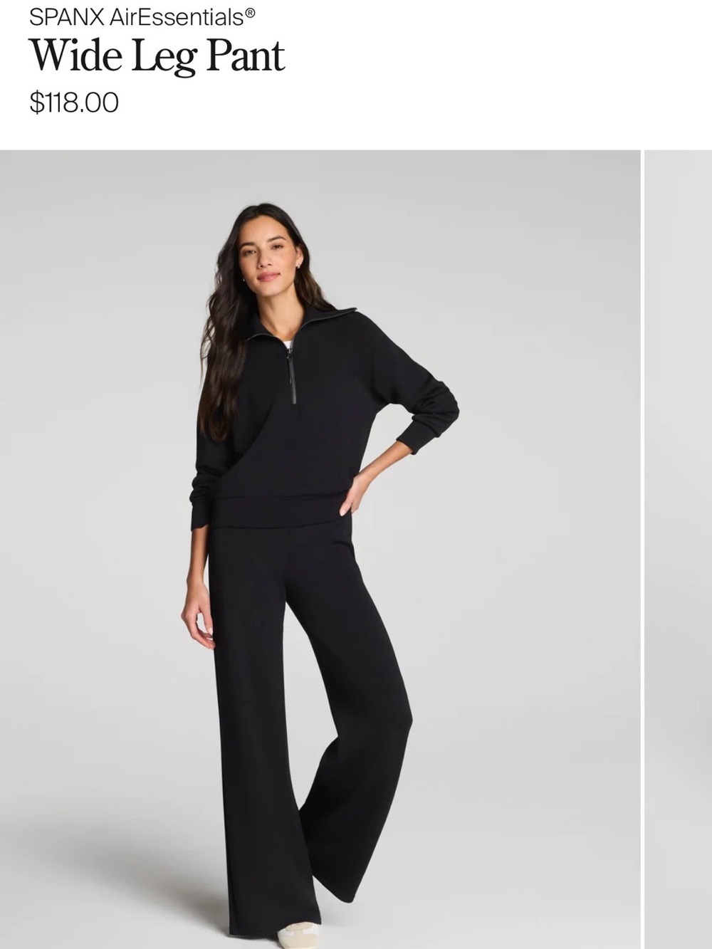 SPANX Black Wide Leg Pant